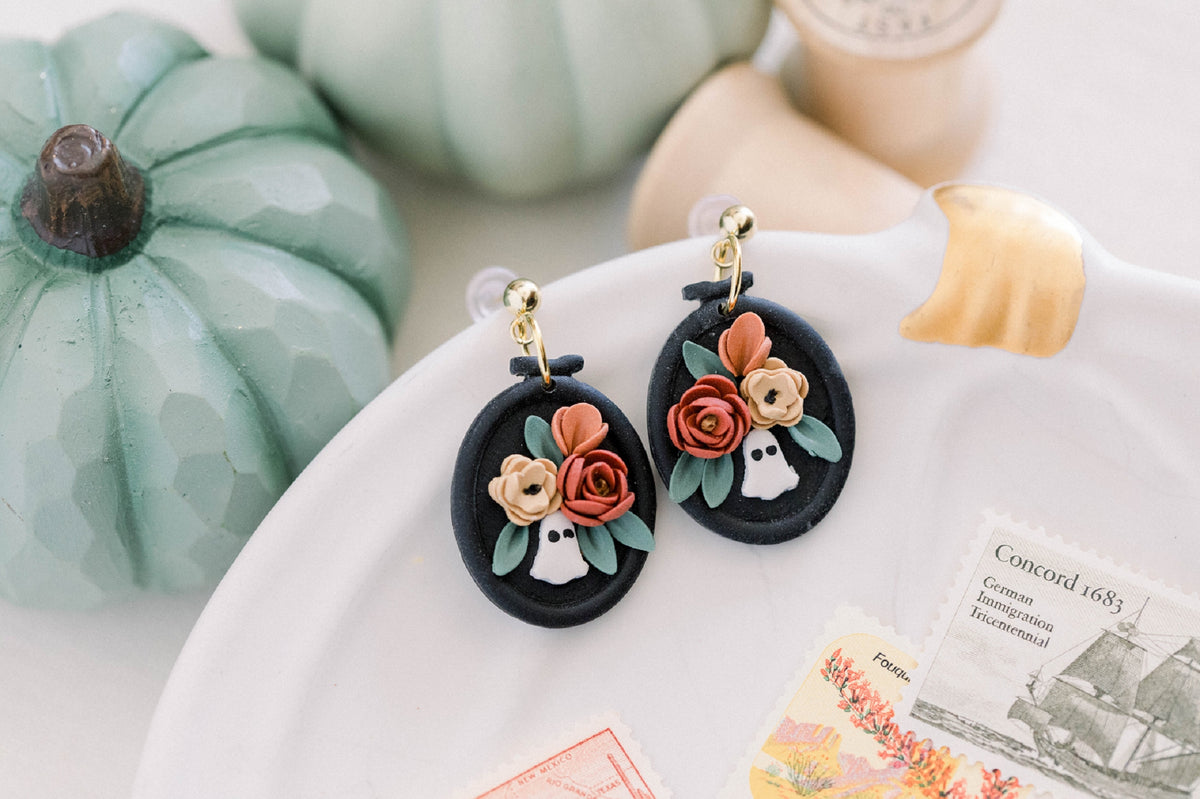 Haunted Garden Clay Earrings