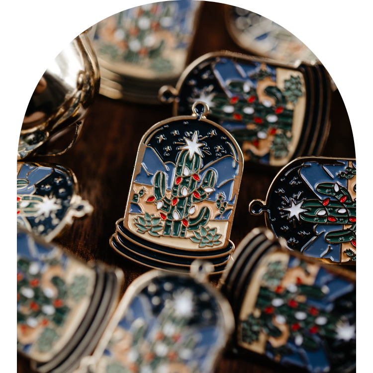 Christmas Cactus Enamel Pin