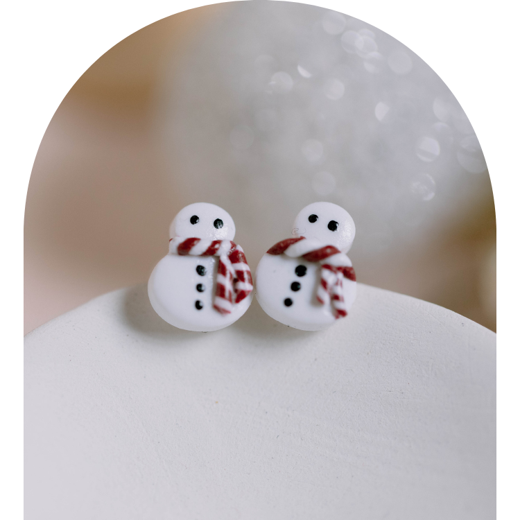 Mini Snowman Earrings