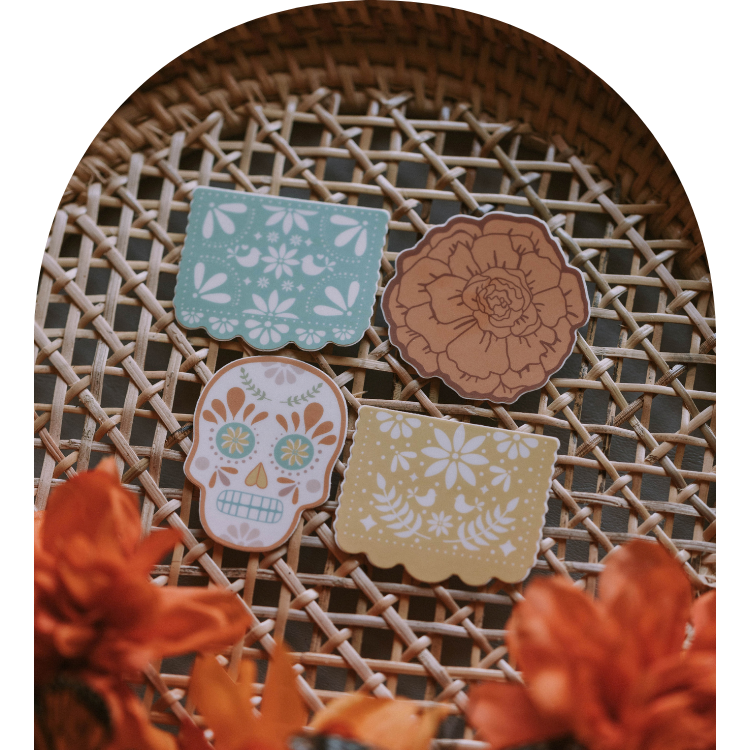 Dia De Los Muertos Day of the Dead Vinyl Sticker Pack
