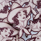 Vintage Cowgirl Vinyl Sticker