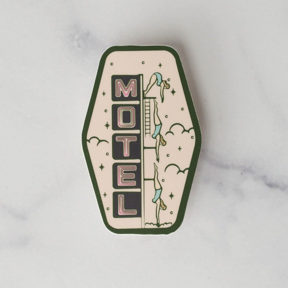 Mesa Diving Lady Motel Vinyl Sticker Decal