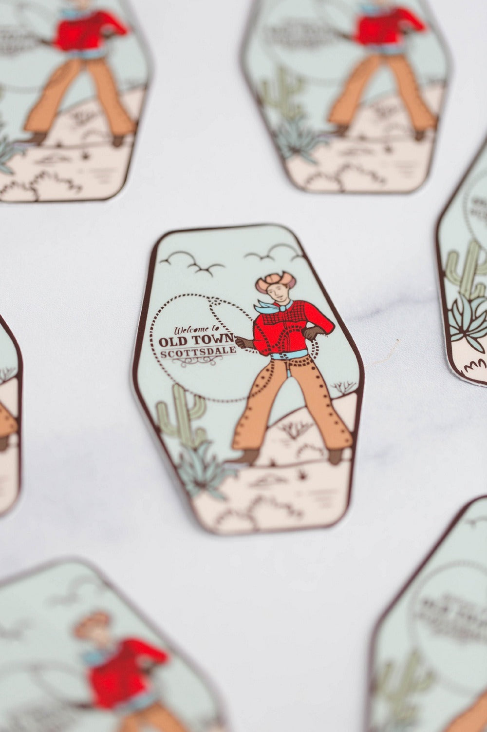 Welcome to Old Town Scottsdale Cowboy Vinyl Sticker Decal