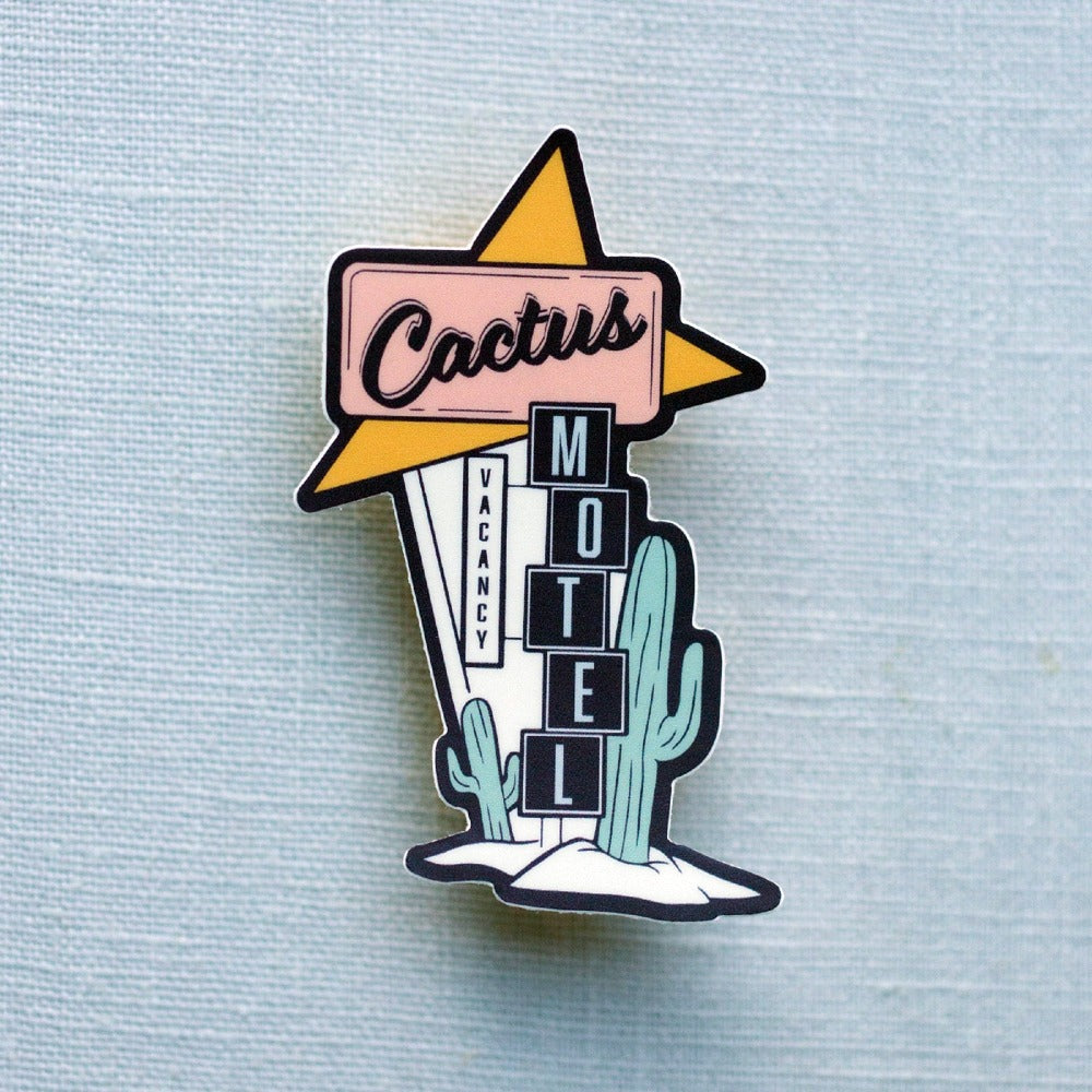 Cactus Motel Vinyl Sticker