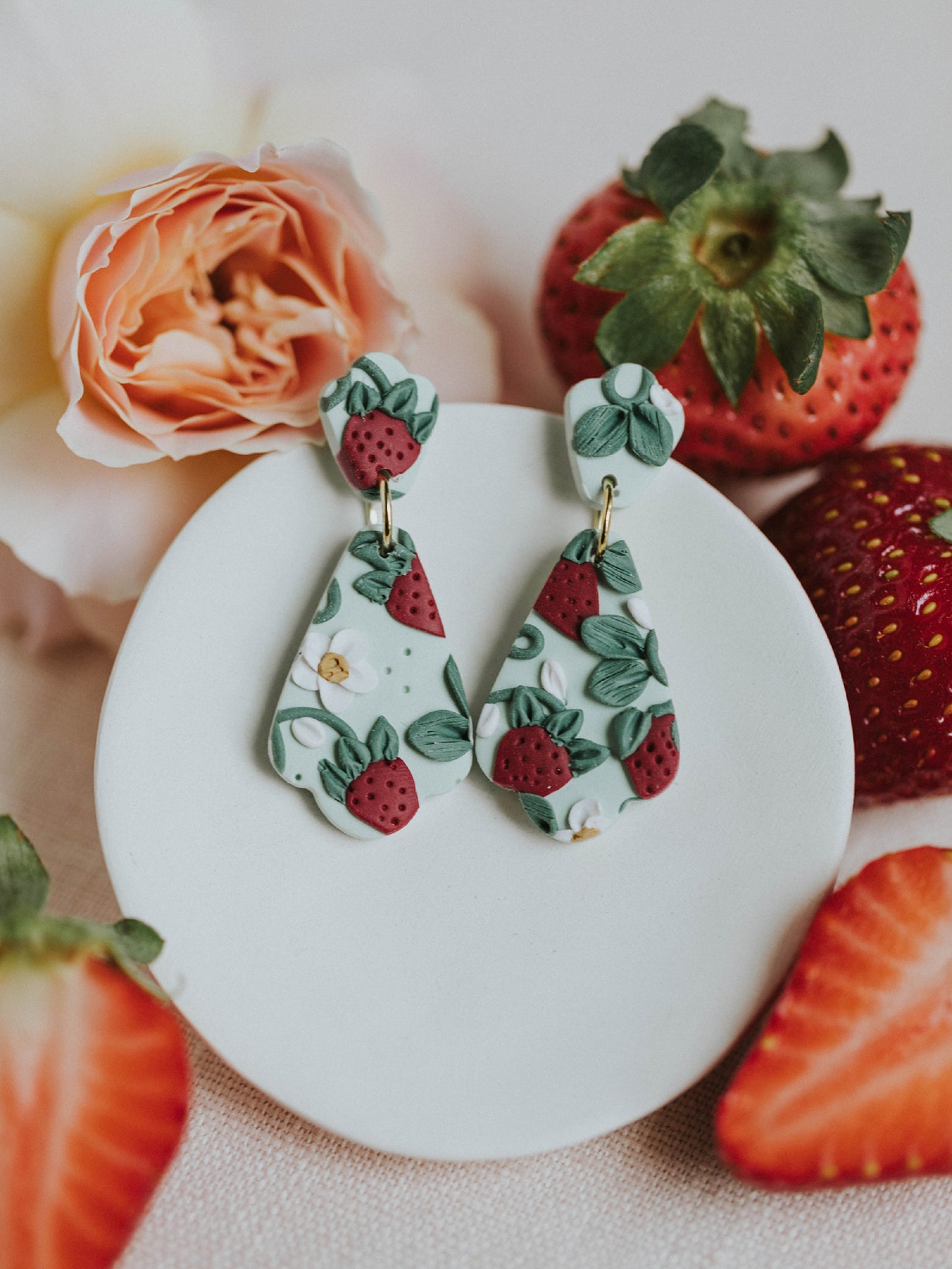 Summer Strawberry Earrings