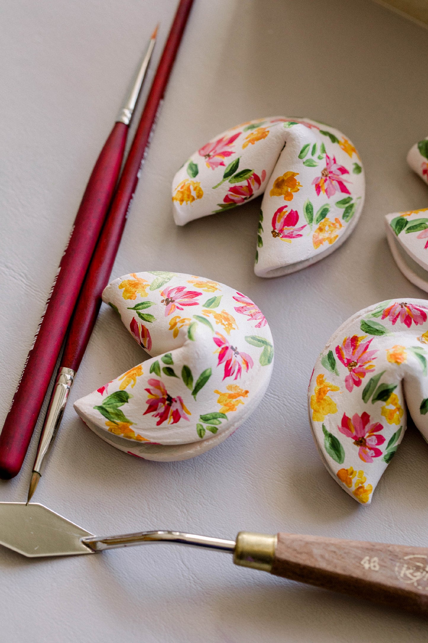 Wildflower Hand Painted Fortune Cookie