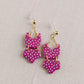 Pink Polka Dot Bikini Earrings