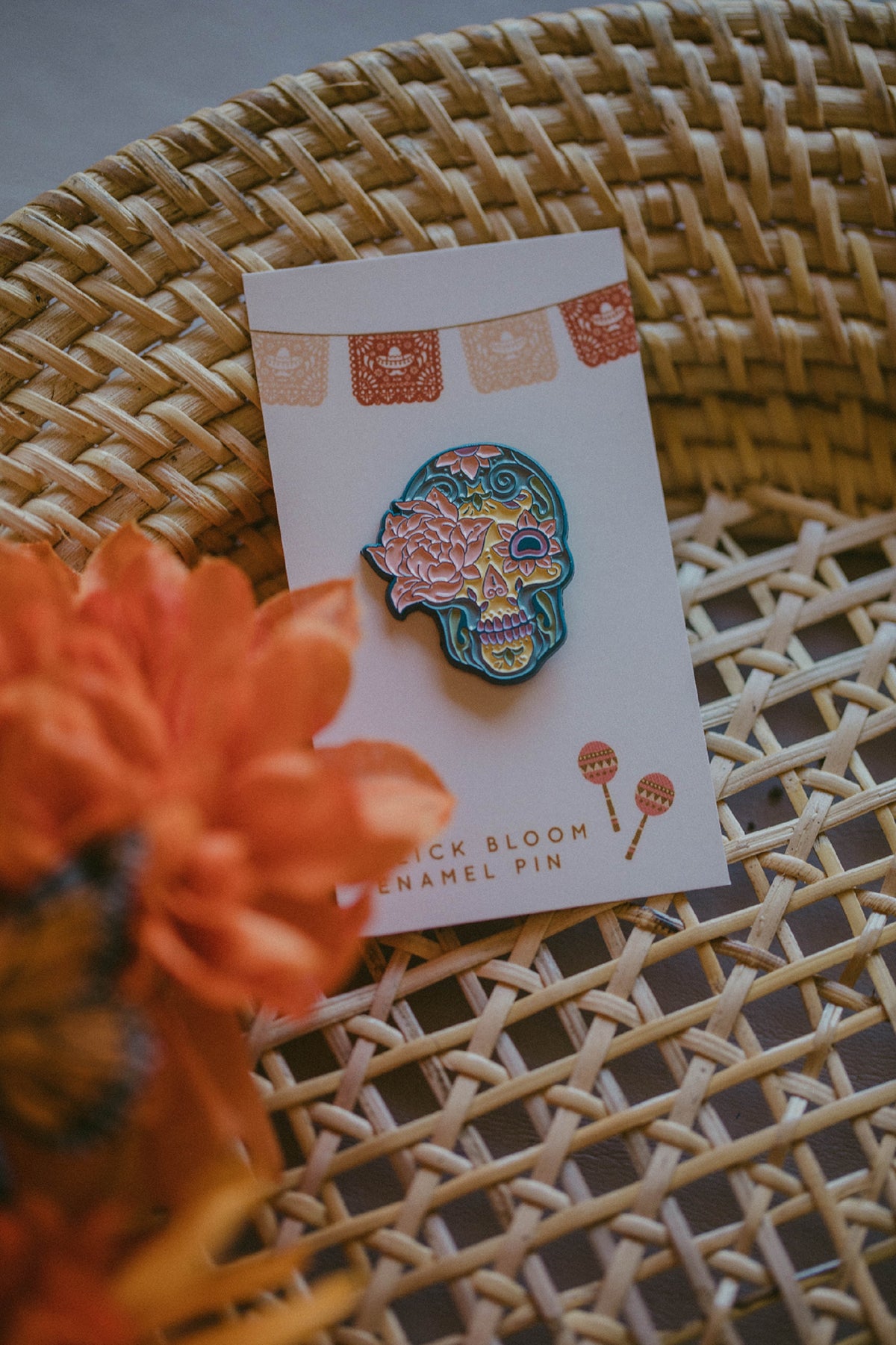 Sugar Skull Enamel Pin