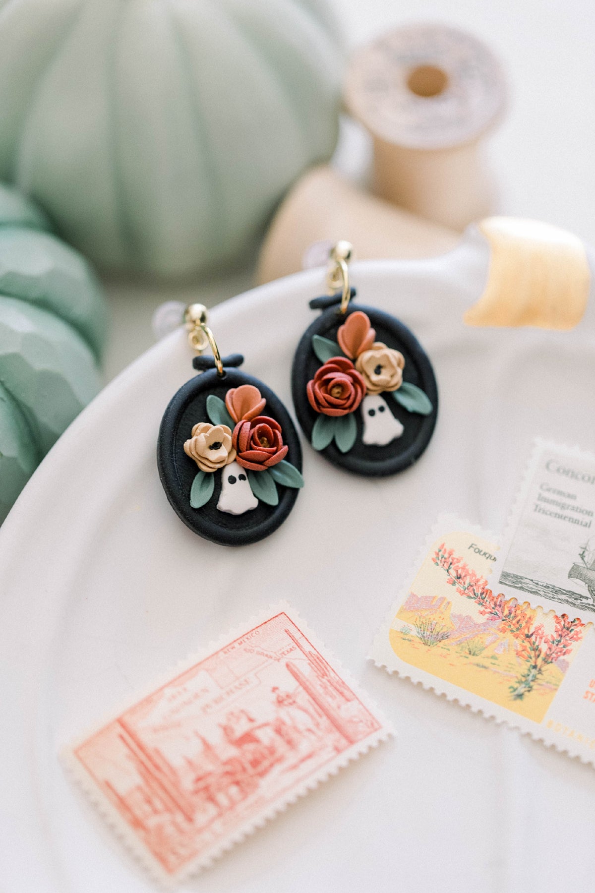 Haunted Garden Clay Earrings