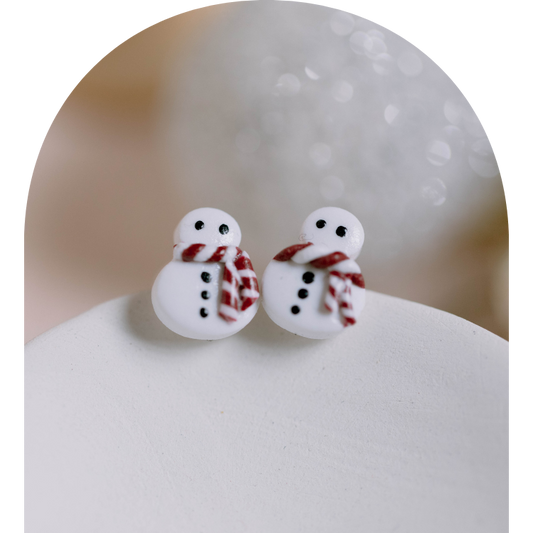 Mini Snowman Earrings