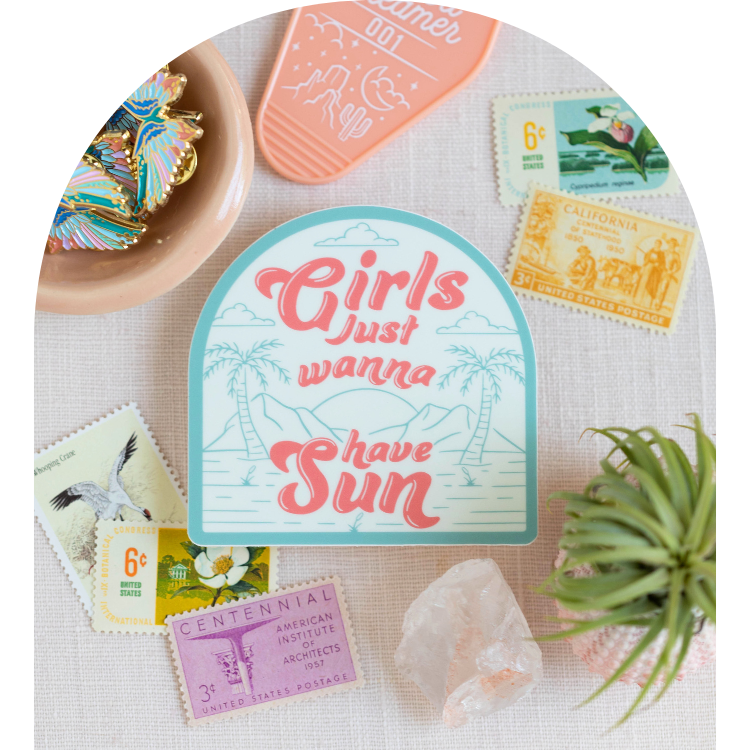 Girls Just Wanna Have Sun Vinyl Sticker