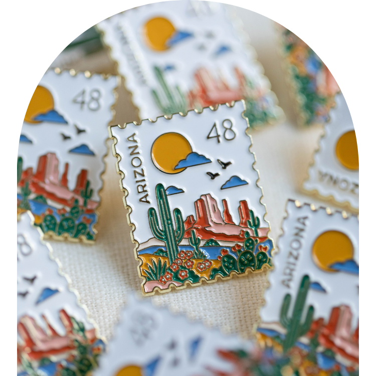 Arizona Postage Pin