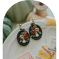 Haunted Garden Clay Earrings