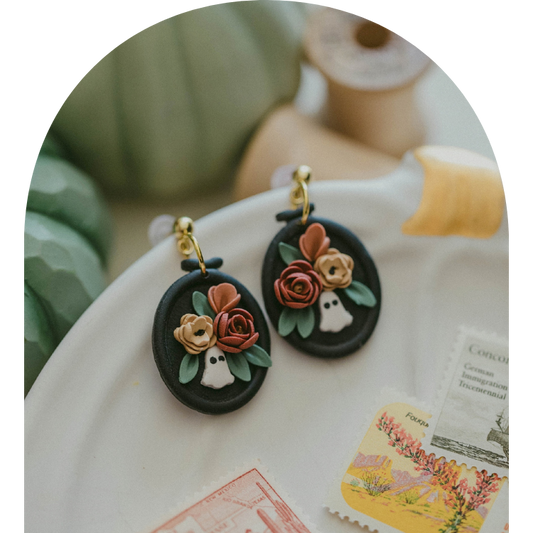 Haunted Garden Clay Earrings