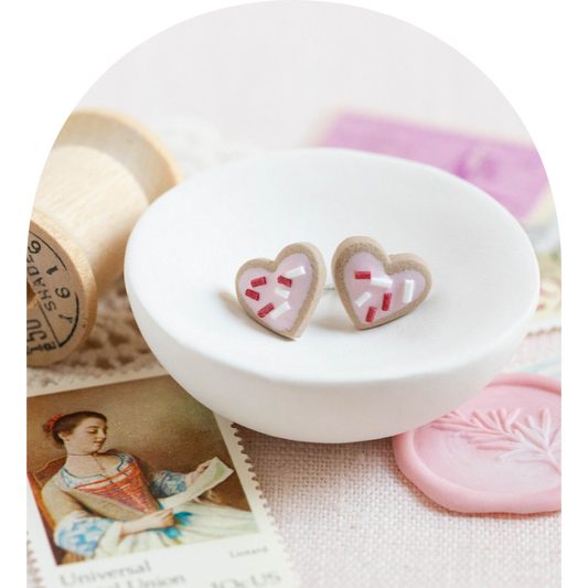 Heart Cookie Earrings