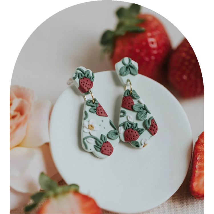 Summer Strawberry Earrings