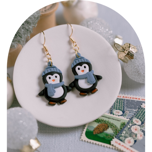 Winter Penguin Earrings