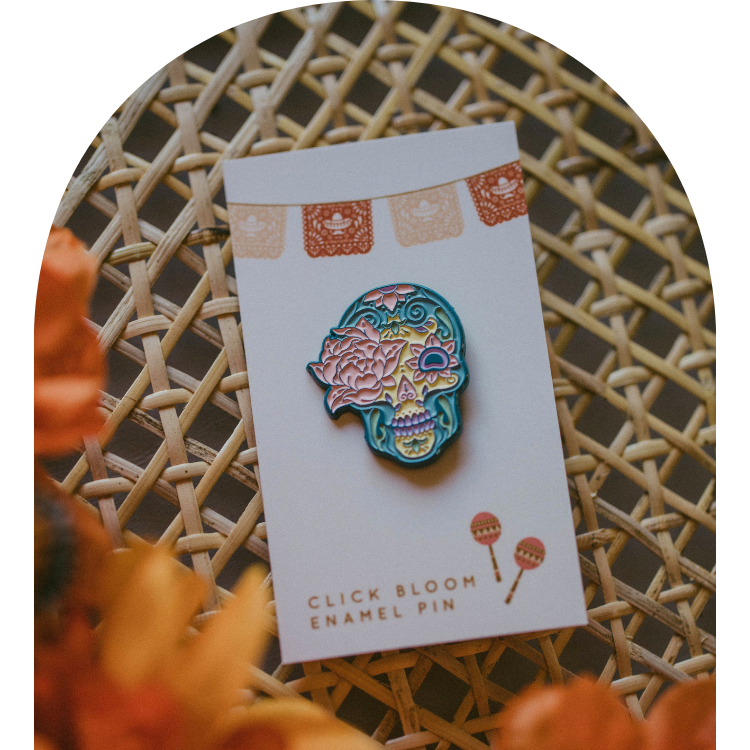 Sugar Skull Enamel Pin