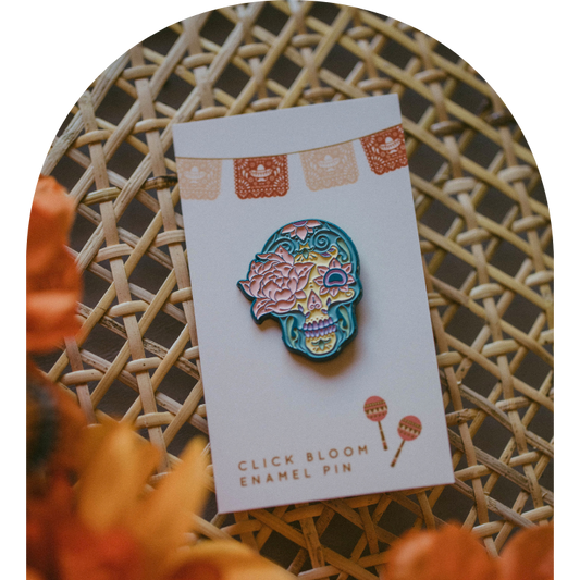 Sugar Skull Enamel Pin