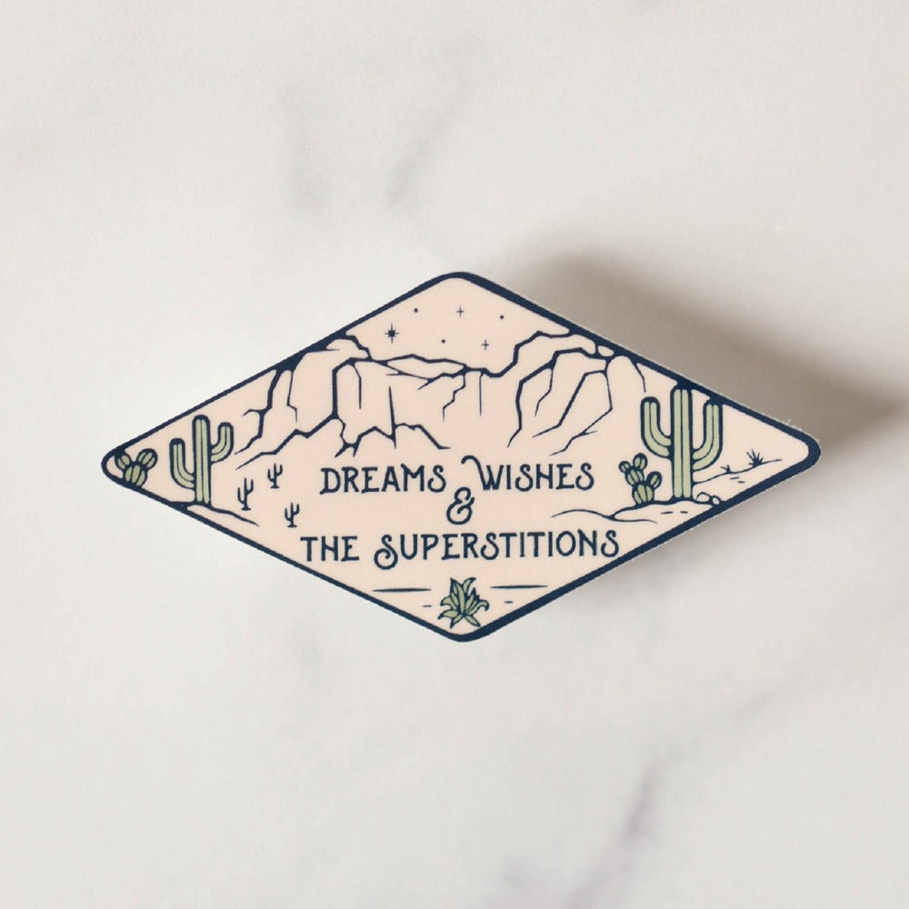 Superstition Mountains Vinyl Sticker Decal Dreams Wishes