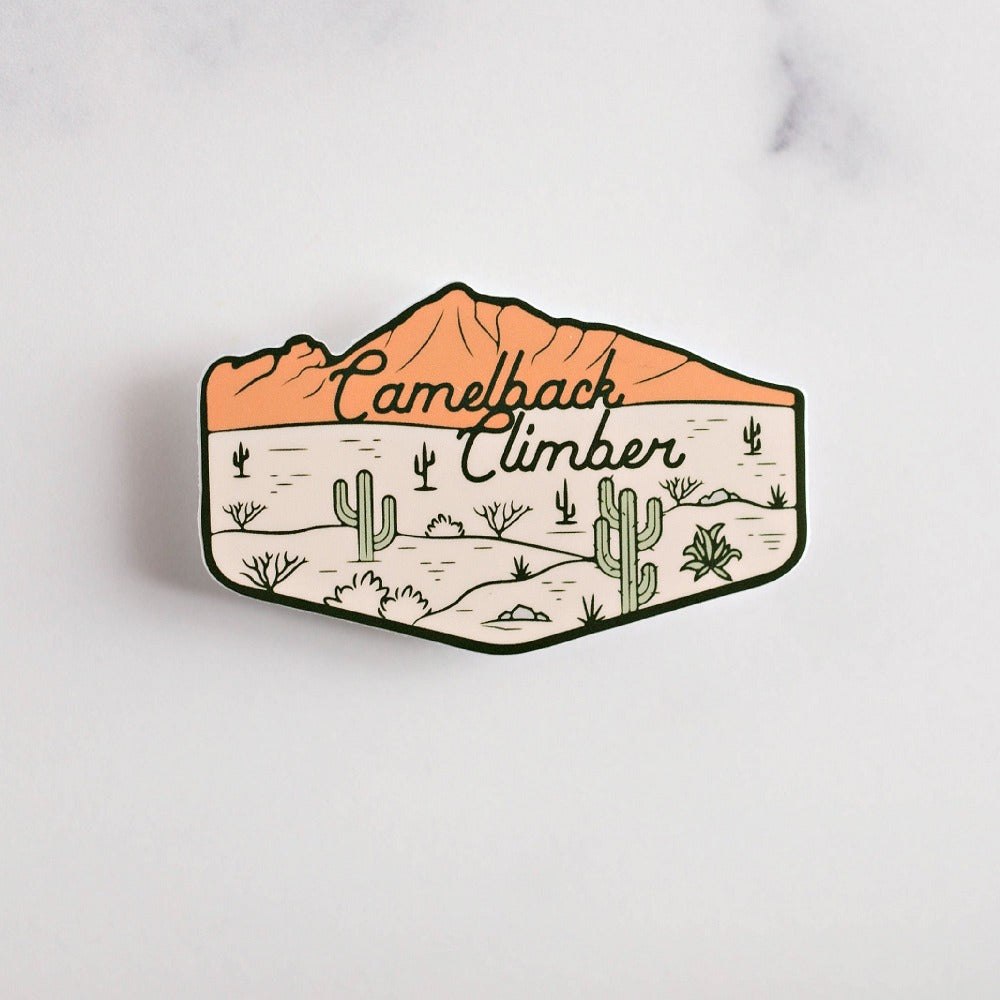 Camelback Ranch Decals Camelback Mountain Climber Vinyl Sticker – Click Bloom